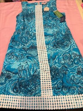 Lilly Pulitzer Worth Shift Dark N Stormy Holy Grail Rare NWT Dress Size 14